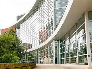 Business Building Curved Windows