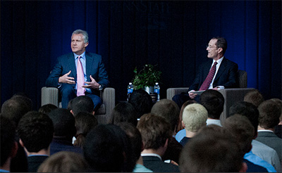 Dean Whiteman and GE CEO Jeff Immelt