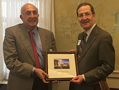 Gerry Susman Receives Award from Dean Whiteman