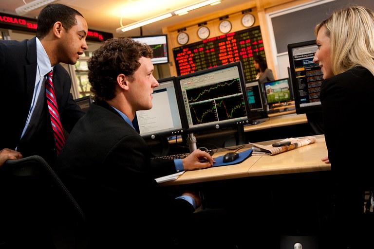 Students In Trading Room
